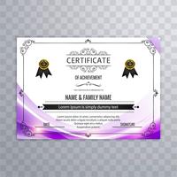 Abstract beautiful certificate template design vector