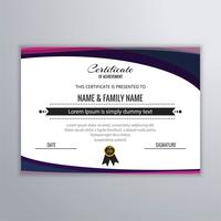 Abstract beautiful certificate template design vector