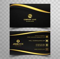 Abstract stylish wave colorful business card template design vector