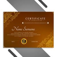 Abstract beautiful certificate template design vector