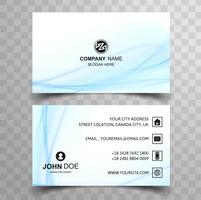 Abstract stylish wave colorful business card template design vector