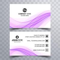 Abstract stylish wave colorful business card template design vector