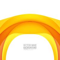 Abstract yellow colorful creative wave on white background vector