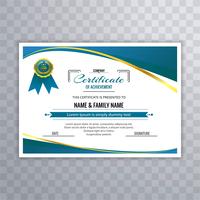 Abstract beautiful certificate template design vector