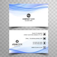 Abstract stylish wave colorful business card template design vector