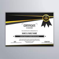 Resumen hermoso certificado plantilla diseño vector