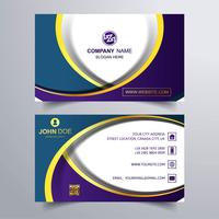 Abstract stylish wave colorful business card template design vector