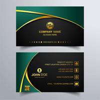 Abstract stylish wave colorful business card template design vector