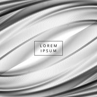 Abstract gray smooth stylish wave background  vector