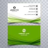 Abstract stylish wave colorful business card template design