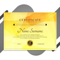 Abstract certificate template design vector