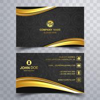 Abstract stylish wave colorful business card template design vector