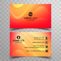 Abstract stylish wave colorful business card template design vector
