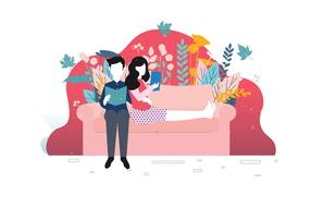 Chill Couple On The Couch Vol 3 Vector