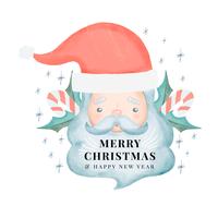 Cute Santa Claus Character With Text vector