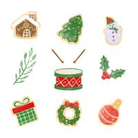 Cute Christmas Elements Collection vector