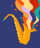 Ilustración de saxofón