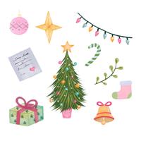 Cute Vintage Christmas Elements Collection