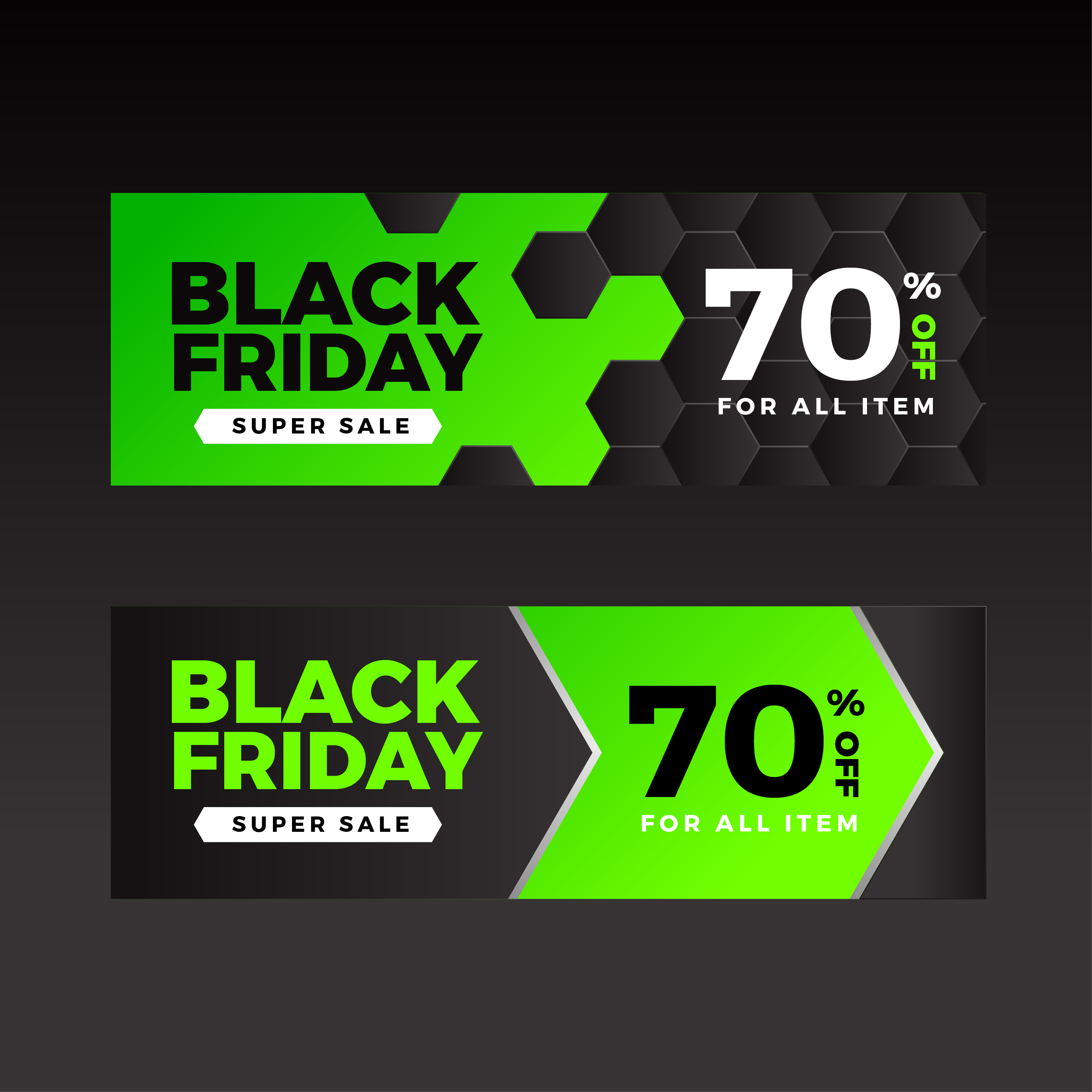Black Friday Sale Banners Green Template Download Free Vectors Clipart Graphics Vector Art