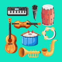 Music Instrument Knolling vector