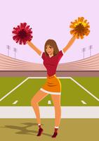 Football Cheerleader vector