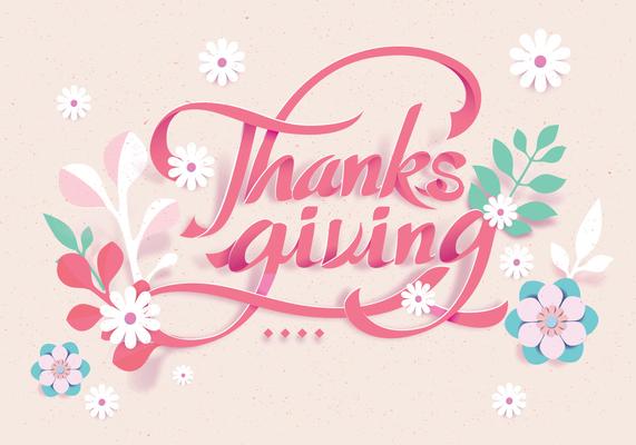 Papercraft Thanksgiving Vector