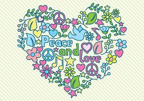 Peace And Love Illustration vector