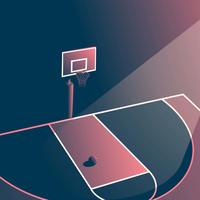 Night Basketball Court vector