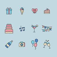 Set Of Party Icons vector
