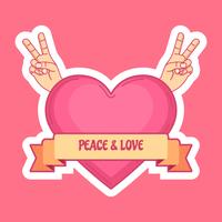 Paz y amor ilustración vectorial vector