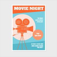Movie Night Poster Template vector