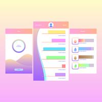 Diagrama de observación Gráficos Ui Kit Vector