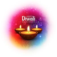 Vector de fondo colorido decorativo elegante feliz Diwali