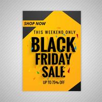 Creative Black friday brochure sale template background vector