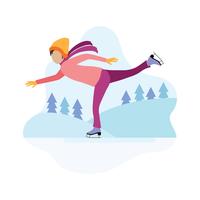 Ice Skating Vector