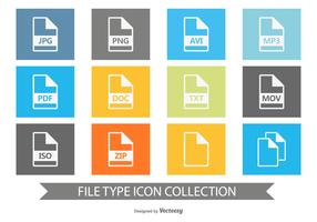 File Type Icon Collection vector