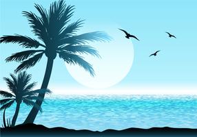 Beautiful Tropical Scene Illustration vector