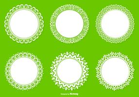 Round Lace Shape Collection vector
