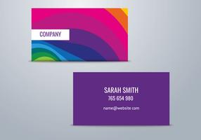 Colorful Trendy Business Card  vector