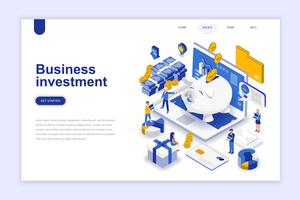 Business investment modern flat design isometric concept vector