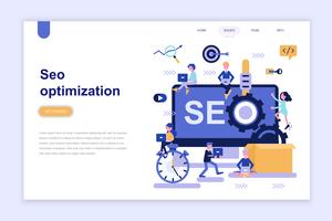 Landing page template of SEO optimization vector