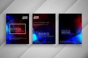 Abstract modern colorful business brochure template set vector