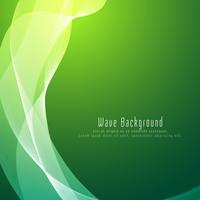 Abstract elegant green wave background vector