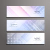 Abstract elegant geometric banners design template vector