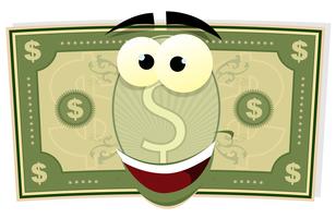 Cartoon US Dollar Character vector