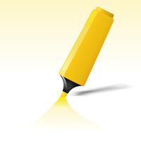 Yellow Felt Tip Pen vector