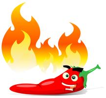 Dibujos animados Red Hot Chili Pepper vector