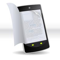 Smartphone voltear libro vector