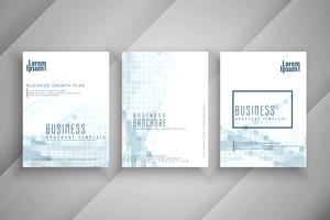 Sistema abstracto del diseño de la plantilla del folleto del negocio