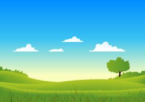 Spring And Summer Country Landscape vector